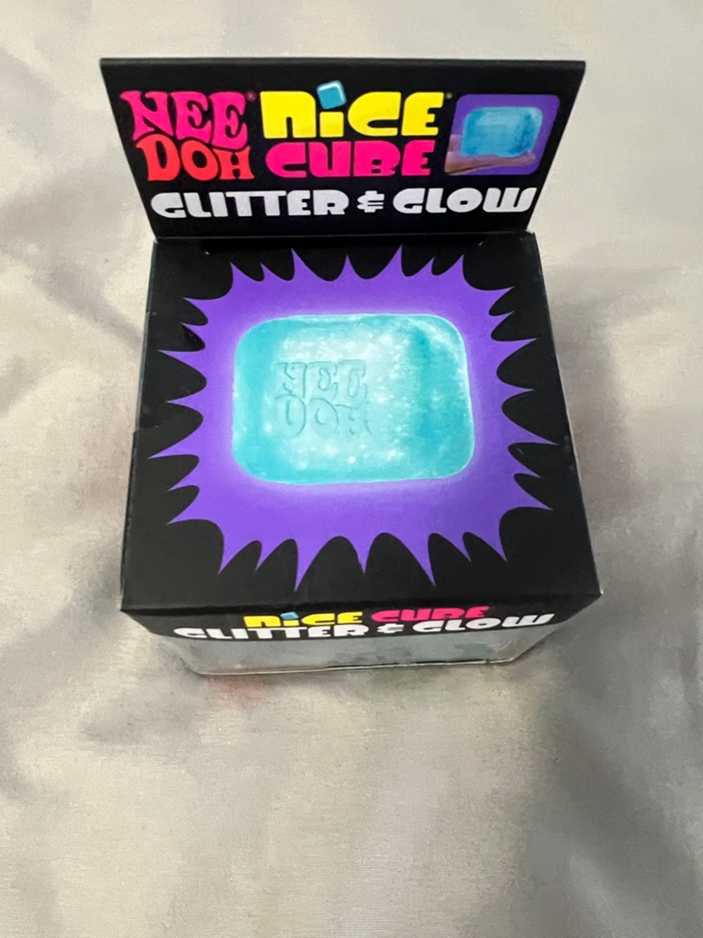 Blue NeeDoh Nice Cube Glitter & Glow - Picture 2 of 6